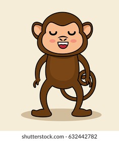 cute monkey style kawaii