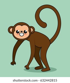 cute monkey style kawaii