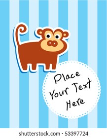 cute monkey tag