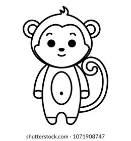 cute monkey tender character