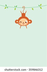 cute monkey vector