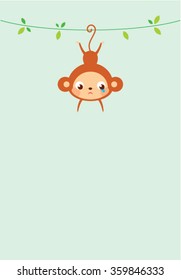 cute monkey vector