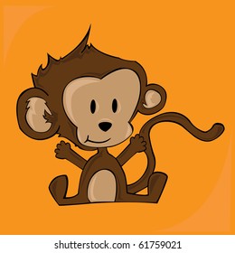 cute monkey vector