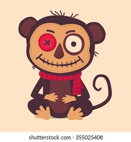 Cute monkey vector illustration