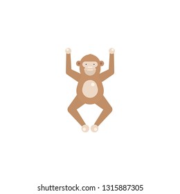 cute monkey vector on a white background