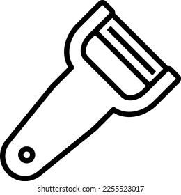 Cute monochrome illustration of a peeler