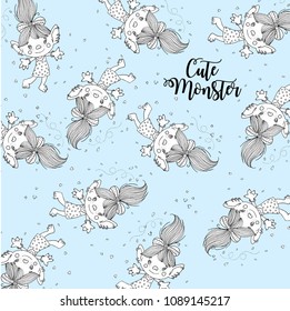 Cute Monstar Pattern