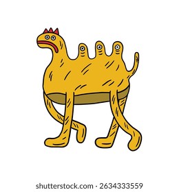 cute monster abstract cartoon illustration