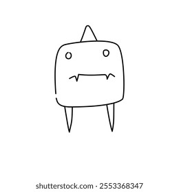 cute monster abstract character design