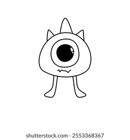 cute monster abstract character design