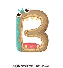 Cute Monster Alphabet B