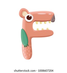 Cute Monster Alphabet F