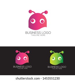 cute monster app logo design