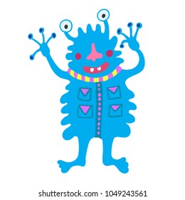 Cute monster, artwork for kids clothes and other uses. Vector illustration