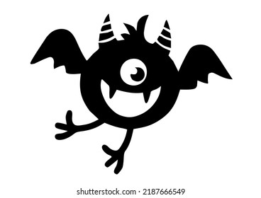 cute monster in black color