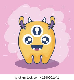 cute monster card icon