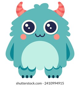 Cute monster. Cartoon character for children. Vector illustration