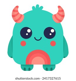 Cute monster. Cartoon character for children. Vector illustration