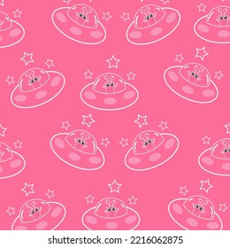 Cute monster cartoon character pattern collection suitable for textile design