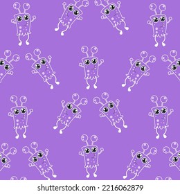 Cute monster cartoon character pattern collection suitable for textile design
