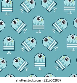 Cute monster cartoon character pattern collection suitable for textile design