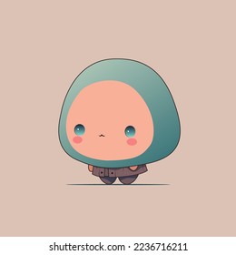cute monster cartoon character vector icon illustration icon concept isolated premium vector flat