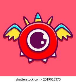 cute monster cartoon doodle design for coloring, backgrounds, stickers, logos, symbol, icons and more