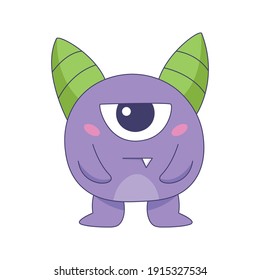 cute monster cartoon doodle hand drawn concept design vector art kawaii illustration.