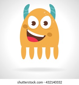 Cute monster. Cartoon illustration, flat style. Vector illustration on white background. Character