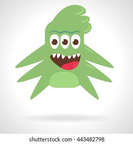 Cute monster. Cartoon illustration, flat style. Vector illustration on white background. Character