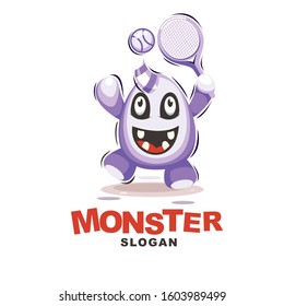 cute monster cartoon illustration vector