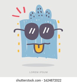 cute monster cartoon vector for babies, illustration