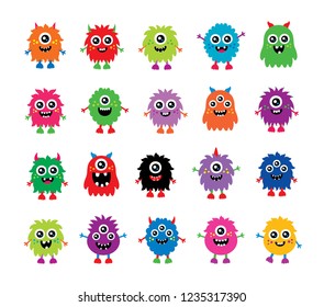 cute monster cartoon vector. cute monster graphic.