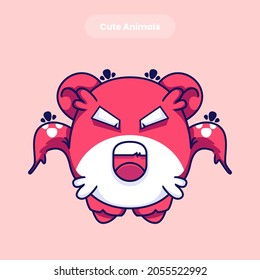 Cute monster cartoon vector icon illustration