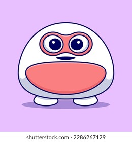 Cute monster cartoon vector icon illustration. Flat cartoon style. Monster Illustration.