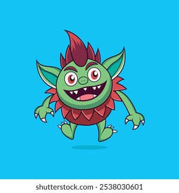 Cute monster Cartoon vector Icon Illustration.