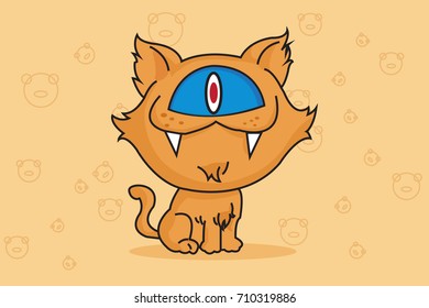 Cute Monster Cat 