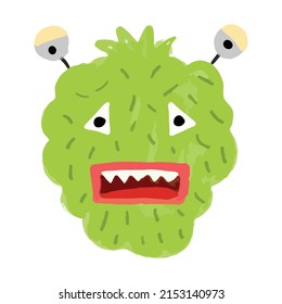 Cute monster character cartoon isolated on white background