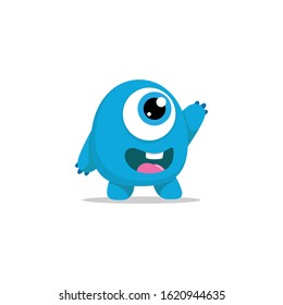 Cute Monster Character Cartoon Mascot Clipart Vector illustration for Shirt Halloween Home Decor Sticker Children Kindergarten Wall with Colorful and Friendly Face
