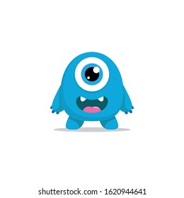 Cute Monster Character Cartoon Mascot Clipart Vector illustration for Shirt Halloween Home Decor Sticker Children Kindergarten Wall with Colorful and Friendly Face