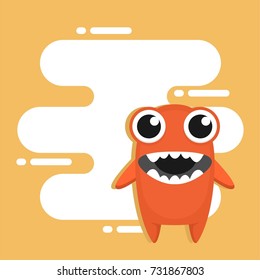 Cute monster character design 
