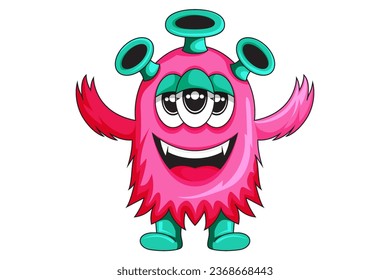 Cute Monster Character Design Illustration