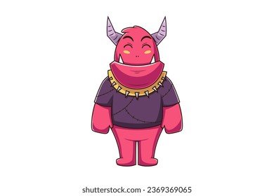 Cute Monster Character Design Illustration