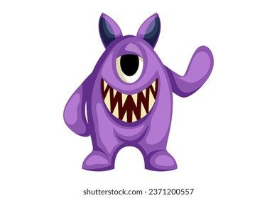 Cute Monster Character Design Illustration