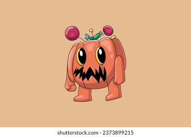 Cute Monster Character Design Illustration