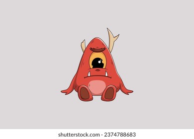 Cute Monster Character Design Illustration