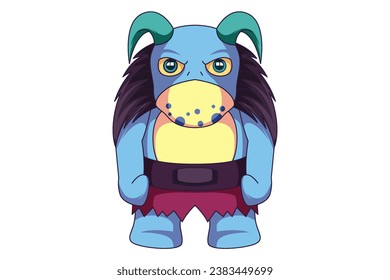 Cute Monster Character Design Illustration