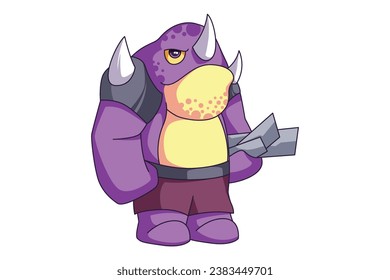Cute Monster Character Design Illustration