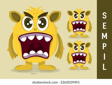 Cute monster character illustration design