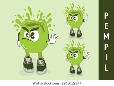 Cute monster character illustration design